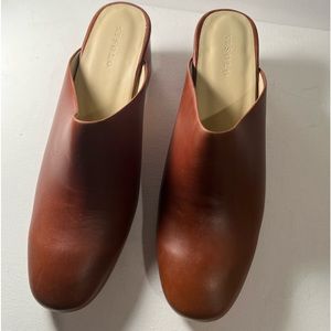 Nisolo dark tan heeled mule size 40. New without tags